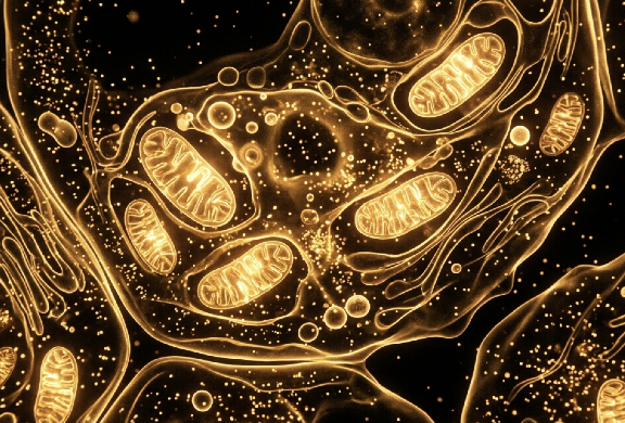 Illustration of mitochondria, the cellular batteries